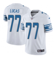 Men's Nike Detroit Lions #77 Cornelius Lucas Elite White NFL Jersey