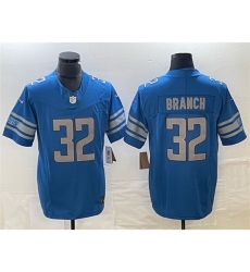 Men's Detroit Lions #32 Brian Branch Blue 2023 F U S E Vapor Untouchable Limited Stitched Jersey