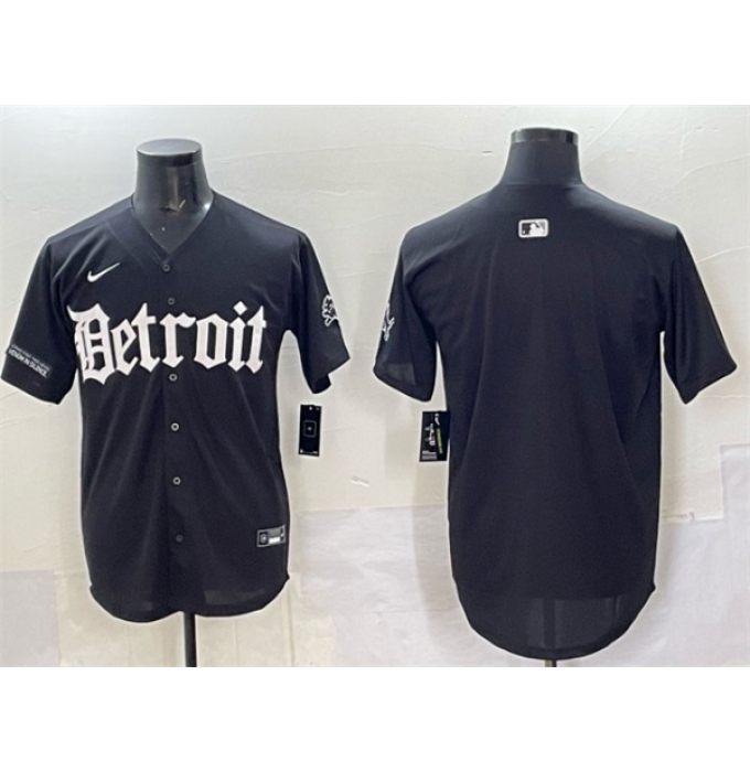 Men's Detroit Lions Blank Black 'Motor Gothic Edition' Vapor Premier Limited Stitched Jersey