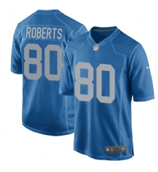 Men's Nike Detroit Lions #80 Michael Roberts Game Blue Alternate NFL Jersey