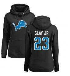 NFL Women's Nike Detroit Lions #23 Darius Slay Jr Black Name & Number Logo Pullover Hoodie