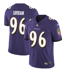Men's Nike Baltimore Ravens #96 Brent Urban Purple Team Color Vapor Untouchable Limited Player NFL Jersey