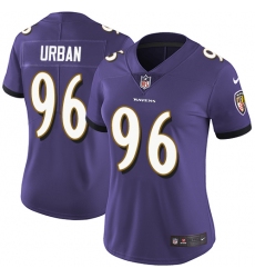 Women's Nike Baltimore Ravens #96 Brent Urban Purple Team Color Vapor Untouchable Limited Player NFL Jersey