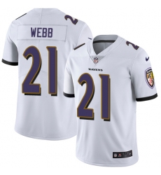 Youth Nike Baltimore Ravens #21 Lardarius Webb White Vapor Untouchable Limited Player NFL Jersey