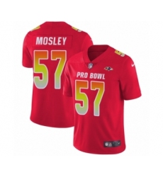 Men's Nike Baltimore Ravens #57 C.J. Mosley Limited Red AFC 2019 Pro Bowl NFL Jersey