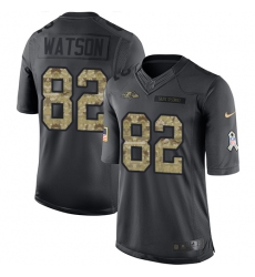 Men's Nike Baltimore Ravens #82 Benjamin Watson Limited Black 2016 Salute to Service NFL Jersey