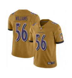 Men's Baltimore Ravens #56 Tim Williams Limited Gold Inverted Legend Football Jersey