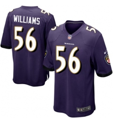 Men's Nike Baltimore Ravens #56 Tim Williams Game Purple Team Color NFL Jersey