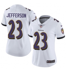 Women's Nike Baltimore Ravens #23 Tony Jefferson White Vapor Untouchable Limited Player NFL Jersey