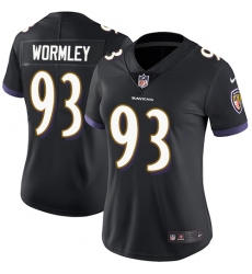 Women's Nike Baltimore Ravens #93 Chris Wormley Black Alternate Vapor Untouchable Limited Player NFL Jersey