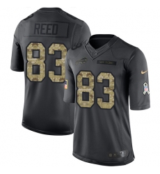 Men's Nike Buffalo Bills #83 Andre Reed Limited Black 2016 Salute to Service NFL Jersey