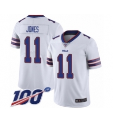 Men's Buffalo Bills #11 Zay Jones White Vapor Untouchable Limited Player 100th Season Football Jersey