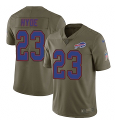 Youth Nike Buffalo Bills #23 Micah Hyde Limited Olive 2017 Salute to Service NFL Jersey