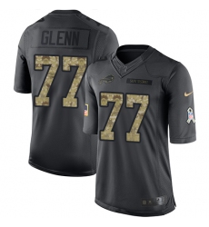 Men's Nike Buffalo Bills #77 Cordy Glenn Limited Black 2016 Salute to Service NFL Jersey