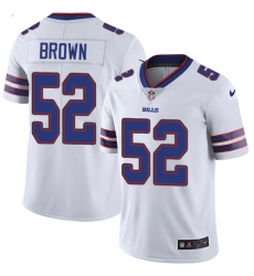 Men's Nike Buffalo Bills #52 Preston Brown White Vapor Untouchable Limited Player NFL Jersey