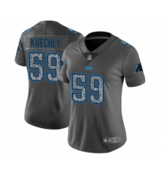 Women's Carolina Panthers #59 Luke Kuechly Limited Gray Static Fashion Football Jersey