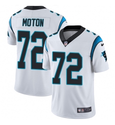 Men's Nike Carolina Panthers #72 Taylor Moton White Vapor Untouchable Limited Player NFL Jersey