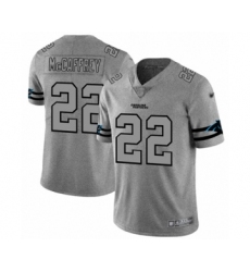 Men's Carolina Panthers #22 Christian McCaffrey Limited Gray Team Logo Gridiron Football Jersey