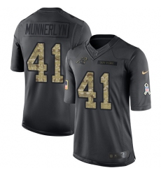 Men's Nike Carolina Panthers #41 Captain Munnerlyn Limited Black 2016 Salute to Service NFL Jersey