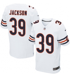 Men's Nike Chicago Bears #39 Eddie Jackson Elite White NFL Jersey