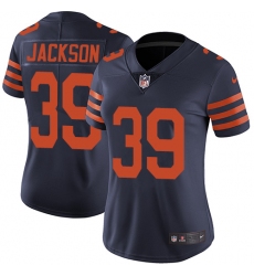 Women's Nike Chicago Bears #39 Eddie Jackson Navy Blue Alternate Vapor Untouchable Limited Player NFL Jersey