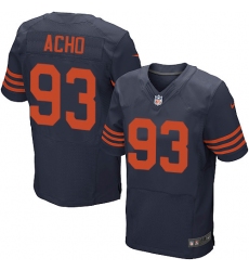 Men's Nike Chicago Bears #93 Sam Acho Elite Navy Blue Alternate NFL Jersey