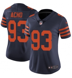 Women's Nike Chicago Bears #93 Sam Acho Navy Blue Alternate Vapor Untouchable Limited Player NFL Jersey