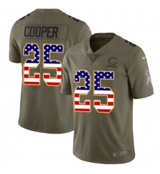 Youth Nike Chicago Bears #25 Marcus Cooper Limited Olive/USA Flag Salute to Service NFL Jersey