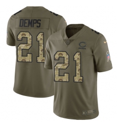 Men's Nike Chicago Bears #21 Quintin Demps Limited Olive/Camo Salute to Service NFL Jersey