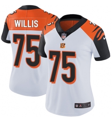 Women's Nike Cincinnati Bengals #75 Jordan Willis White Vapor Untouchable Limited Player NFL Jersey