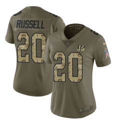 Women's Nike Cincinnati Bengals #20 KeiVarae Russell Limited Olive/Camo 2017 Salute to Service NFL Jersey