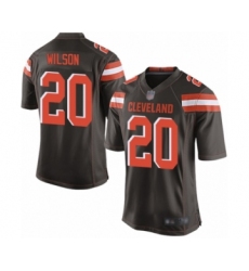 Men's Cleveland Browns #20 Howard Wilson Game Brown Team Color Football Jersey