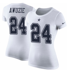 NFL Women's Nike Dallas Cowboys #24 Chidobe Awuzie White Rush Pride Name & Number T-Shirt