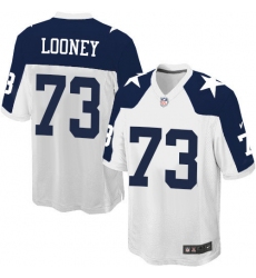 Men's Nike Dallas Cowboys #73 Joe Looney Game White Throwback Alternate NFL Jersey