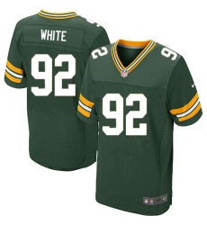 Men's Nike Green Bay Packers #92 Reggie White Elite Green Team Color NFL Jersey