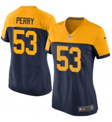 Women's Nike Green Bay Packers #53 Nick Perry Limited Navy Blue Alternate NFL Jersey