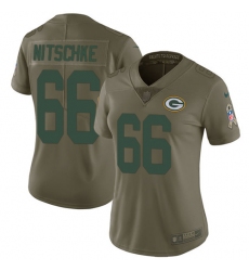 Women's Nike Green Bay Packers #66 Ray Nitschke Limited Olive 2017 Salute to Service NFL Jersey