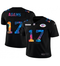 Men's Green Bay Packers #17 Davante Adams Rainbow Version Nike Limited Jersey
