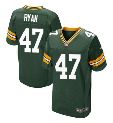 Men's Nike Green Bay Packers #47 Jake Ryan Elite Green Team Color NFL Jersey