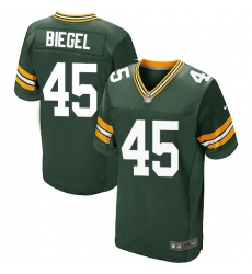 Men's Nike Green Bay Packers #45 Vince Biegel Elite Green Team Color NFL Jersey