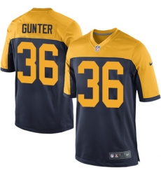 Men's Nike Green Bay Packers #36 LaDarius Gunter Game Navy Blue Alternate NFL Jersey
