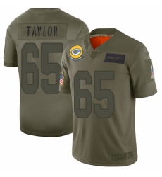 Youth Green Bay Packers #65 Lane Taylor Limited Camo 2019 Salute to Service Football Jersey
