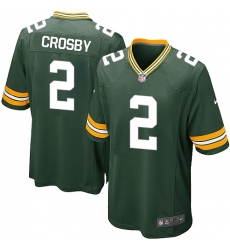 Men's Nike Green Bay Packers #2 Mason Crosby Game Green Team Color NFL Jersey