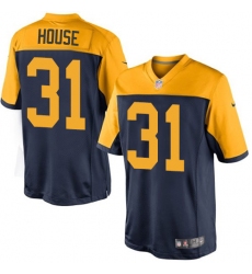 Youth Nike Green Bay Packers #31 Davon House Limited Navy Blue Alternate NFL Jersey