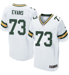 Men's Nike Green Bay Packers #73 Jahri Evans Elite White NFL Jersey
