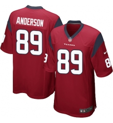Men's Nike Houston Texans #89 Stephen Anderson Game Red Alternate NFL Jersey