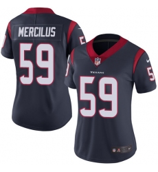 Women's Nike Houston Texans #59 Whitney Mercilus Limited Navy Blue Team Color Vapor Untouchable NFL Jersey