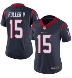Women's Nike Houston Texans #15 Will Fuller V Elite Navy Blue Team Color NFL Jersey
