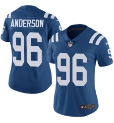 Women's Nike Indianapolis Colts #96 Henry Anderson Royal Blue Team Color Vapor Untouchable Limited Player NFL Jersey