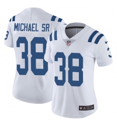 Women's Nike Indianapolis Colts #38 Christine Michael Sr White Vapor Untouchable Limited Player NFL Jersey